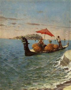 Vor Der Kuste Von Capri by Eugen Zardetti