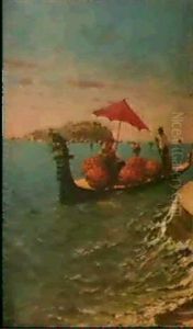 Gondelfahrt Zum Markt Bei Capri by Eugen Zardetti