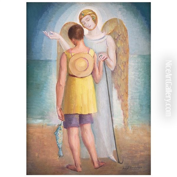 El Arcangel Y La Pescadora, Ca. 1920 - view 1