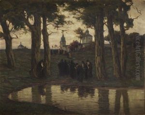Landscape With Monks