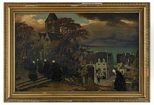 Walking To Church In Brittany