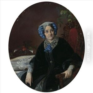Portrait Of A Lady by Sergei Konstantinovich Zaryanko