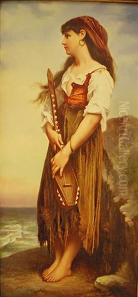 Musicienne En Bord De Mer - view 1