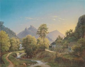 Blick Von Der Bruhl Gegen Die Burgruine Modling