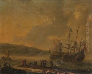 Vaisseaux Suedois Dans Un Port De La Mer Baltique by  Zeeman