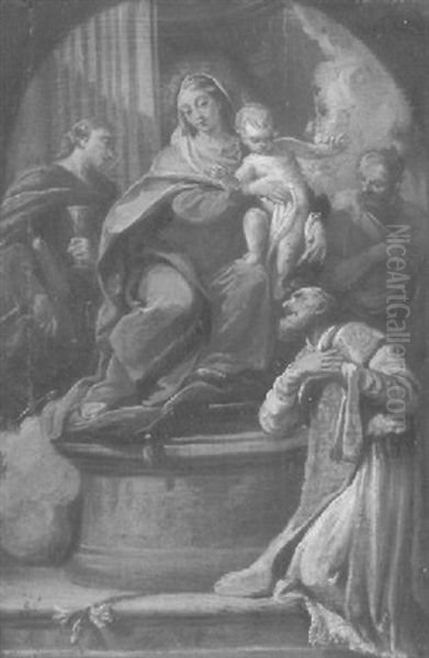 The Madonna And Child With Ss. John The Evangelist, Bartholomew And A Bishop Saint - view 1