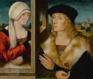 Double Portrait Of An Engaged Couple