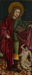 Hl. Martin Zerteilt Den Mantel, Ihm Zu Fusen Der Bettler (altar Wing)