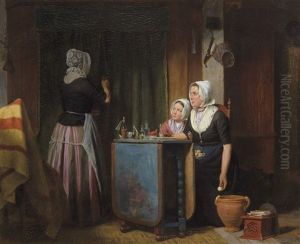 A Family Scene by Johann Christian Gustav Zeitz