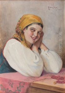 Dziewczyna W Zoltej Chuscie by Kasper Zelechowski