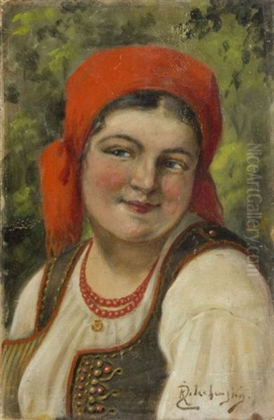 Girl With Red Corals - view 1