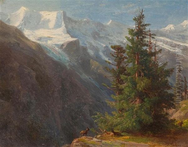 Murren - "lauterbrunnenthal Mit Aussicht Aufs Rotthal" - view 1