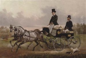 Out Riding by Franz Zeller (Edler) von Zellenberg