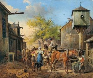 Landleben by Franz Zeller (Edler) von Zellenberg