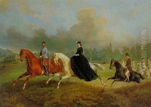 Kaiser Franz Joseph I. Und Kaiserin Elisabeth Bei Einem Ausritt Kaiser Franz Joseph I. Und Kaiserin Elisabeth Bei Einem Ausritt