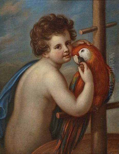 Angel With Torch - Boy With Parrot - view 1