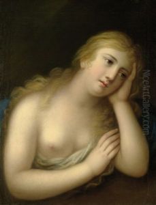 Die Busende Maria Magdalena by Anton Zeller