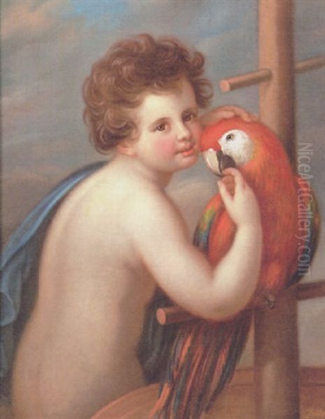 Putto Mit Papagai - view 1