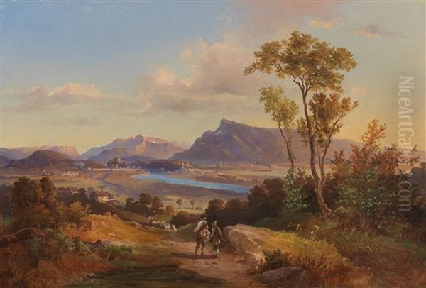 View Of Salzburg With The Untersberg And Hoher Goll In The Background - view 1