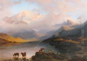 Hochalpiner Bergsee Mit Staffage by Johann Conrad Zeller