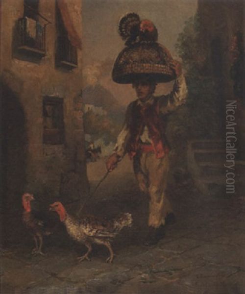 Walking Turkeys To The Market - view 1