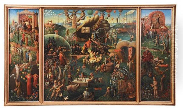 The Elysian Fields (triptych) - view 1