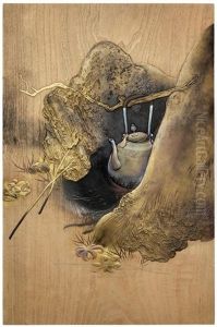 Door With Autumn Maple-viewing Scene