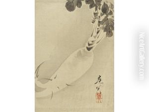 Shugacho Shibata Zeshin-o Hitsu (album Of Collected Paintings Brushed By The Venerable Zeshin) (album In Concertina Format W/12 Works)