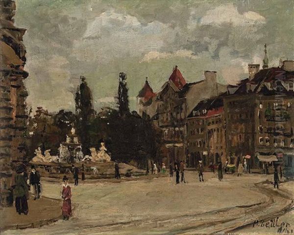 Blick Auf Den Wittelsbacherbrunnen In Munchen - view 1