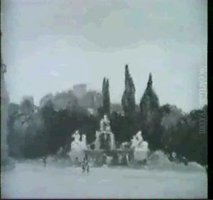 Der Wittelsbacher Brunnen In Munchen by Max Zettler