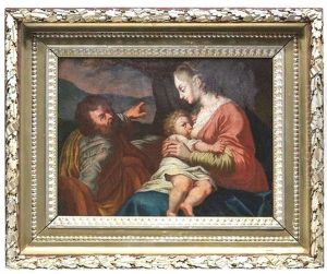 Heilge Familie Vor Landschaftshintergrund by Marti Leon (M.A.) Zeuger