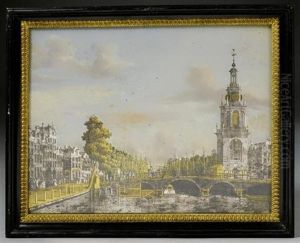 Hinterglasbild Mit "verre Eglomise" (after Simon Fokke)