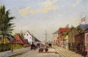 View Of The Street Leading To Toldboden (customs House) In Copenhagen
