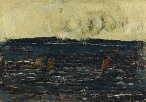 Sailing Boats At The Sea by Ernst Johan Zeuthen