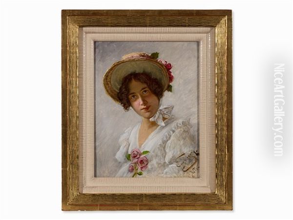 Young Lady With Hat - view 1