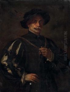 Portrat Eines Herrn In Kostum Des 17. Jahrhunderts by Carl Zewy