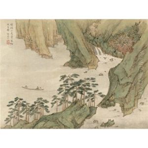 Landscape After Ancient Masters (album W/12 Leaves) by Zhang Peidun
