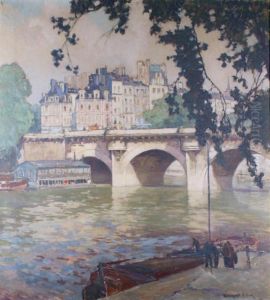Paris,le Pont-neuf Et L'ile De La Cite by Leon Broquet