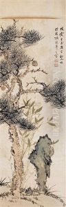 Pine And Bamboo by Zhang Wentao