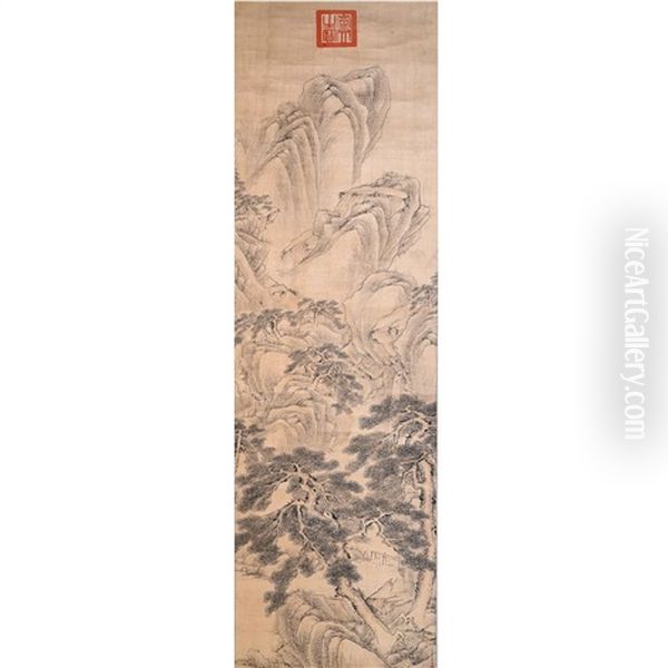 Landscape Hanging Scroll - view 1