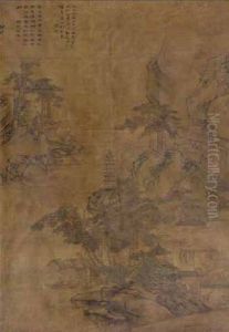 A Large Landscape Painting by  Zhao Yong