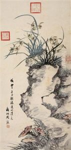Orchid And Rock by Zhou Rang