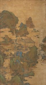 A Chinese Framed Painting by Zhu Derun