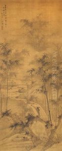 Stream And Rocks In Bamboo Grove Stream And Rocks In Bamboo Grove