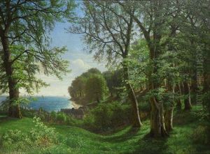 Wooded Clearing To The Sea by Stanislav Yulianovich Zhukovsky