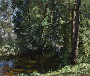 Forest River by Stanislav Yulianovich Zhukovsky
