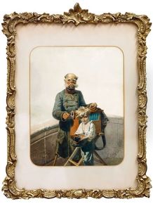 Busker (beggars) by Mihaly von Zichy