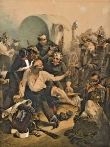 Der Verwundete Soldat by Mihaly von Zichy