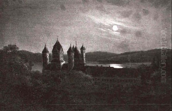 Maria Laach Bei Nacht Und Vollmond - view 1
