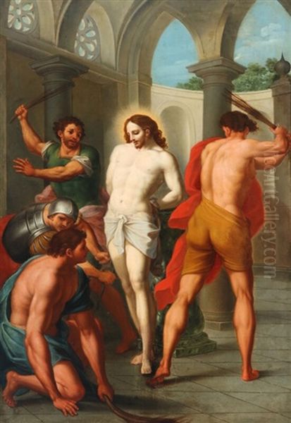 Religious Scene With Christ Being Whipped - view 1